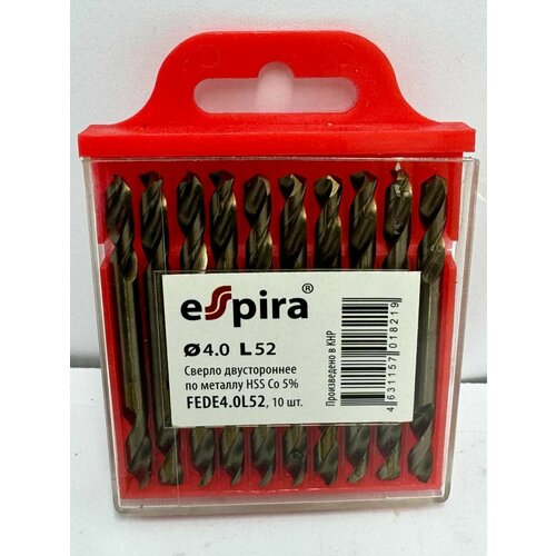 Сверла по металлу двухсторонние набор сверл по металлу Espira HSS Co 5 40х52 мм10шт 1999₽