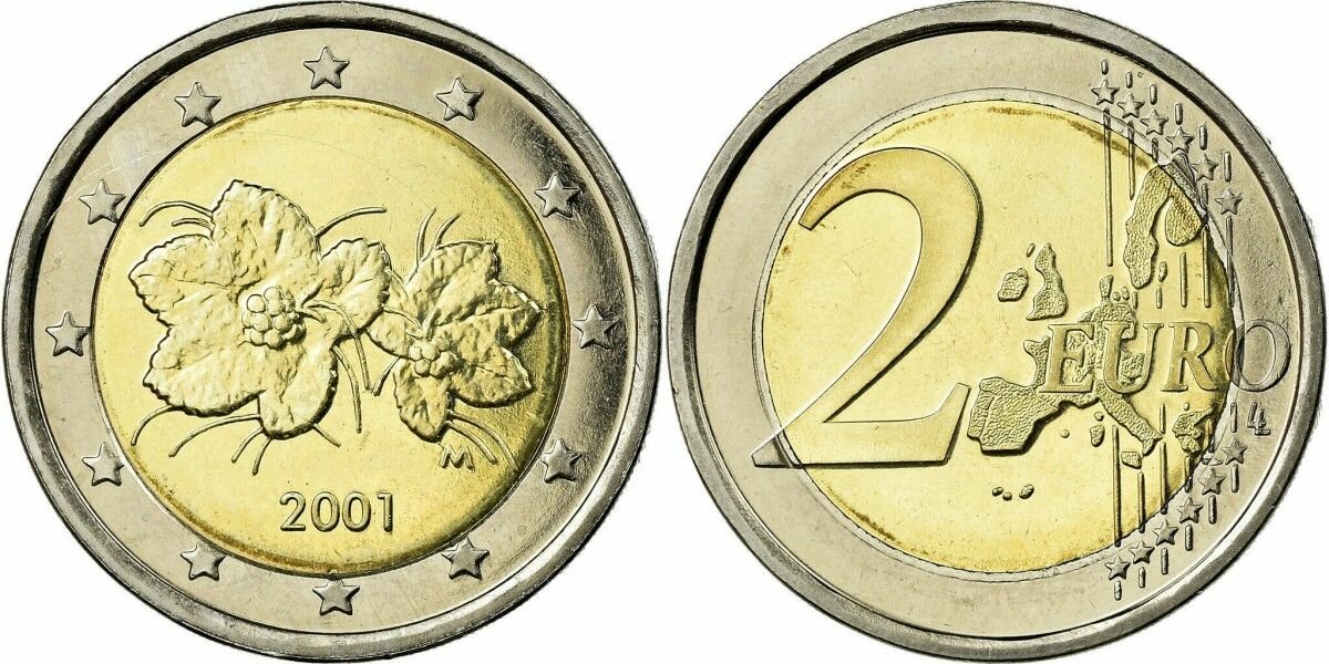 Финляндия 2 евро, 1999-2006 aUNC