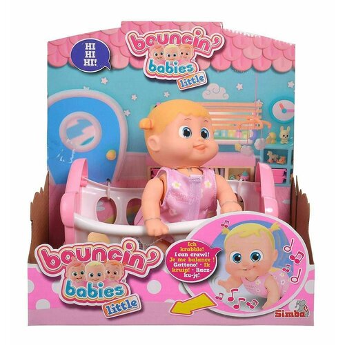 Bouncin' Babies - Кукла Бони 16 см с кроваткой, дисплей
