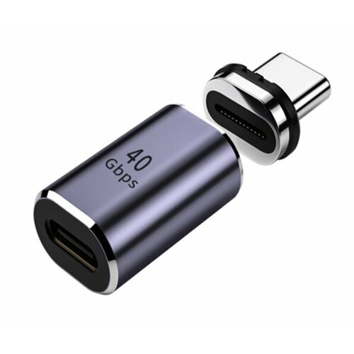 Переходник USB 4 Type C мама-папа прямой с магнитным разъёмом переходник usb 4 type c мама папа прямой с магнитным разъёмом