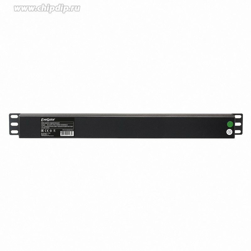 Exegate EX280850RUS Блок розеток ExeGate ServerPro PDU-19H904 Al-9S-EU2.5, 19",1U,алюм, 9Schuko, евровилка, 2.5м - фото №10