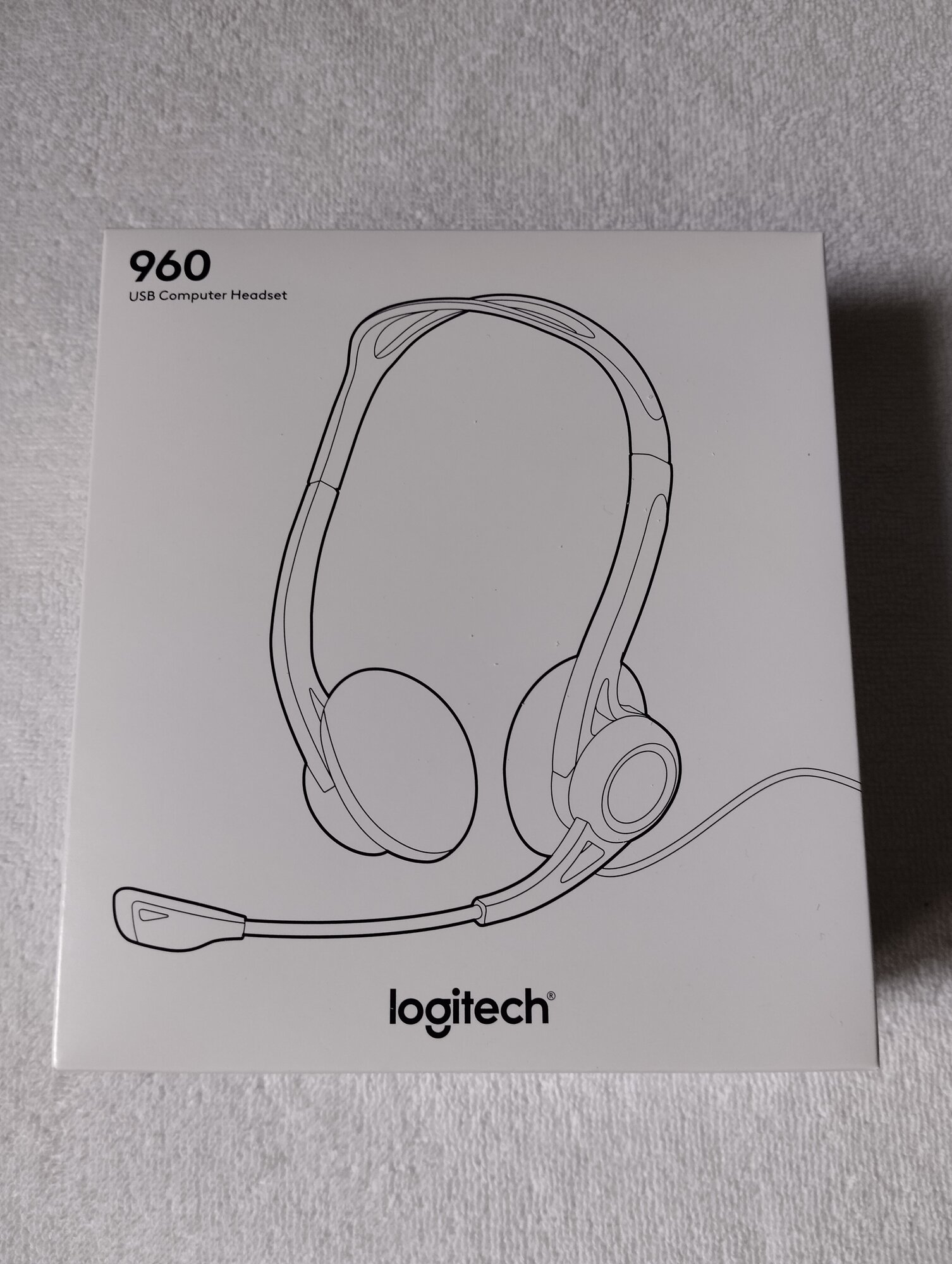 Проводные наушники Logitech 960 USB Headset, черный