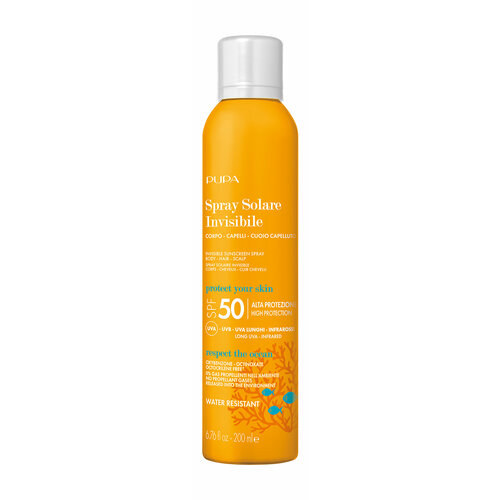 PUPA Солнцезащитный спрей для тела и волос Invisible Sunscreen Spray SPF50 200 мл 4240₽