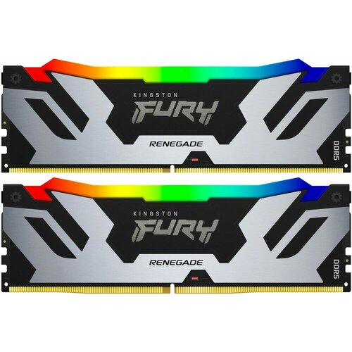 Оперативная память 48Gb DDR5 7200MHz Kingston Fury Renegade Silver RGB 2x24Gb KIT KF572C38RSAK2-48 4251500₽