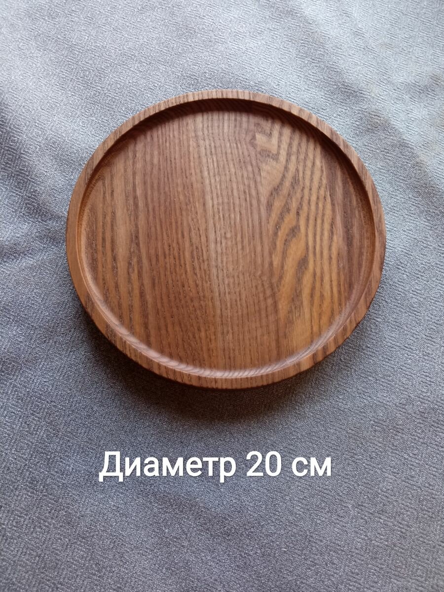 фото Тарелка деревянная овальная поднос