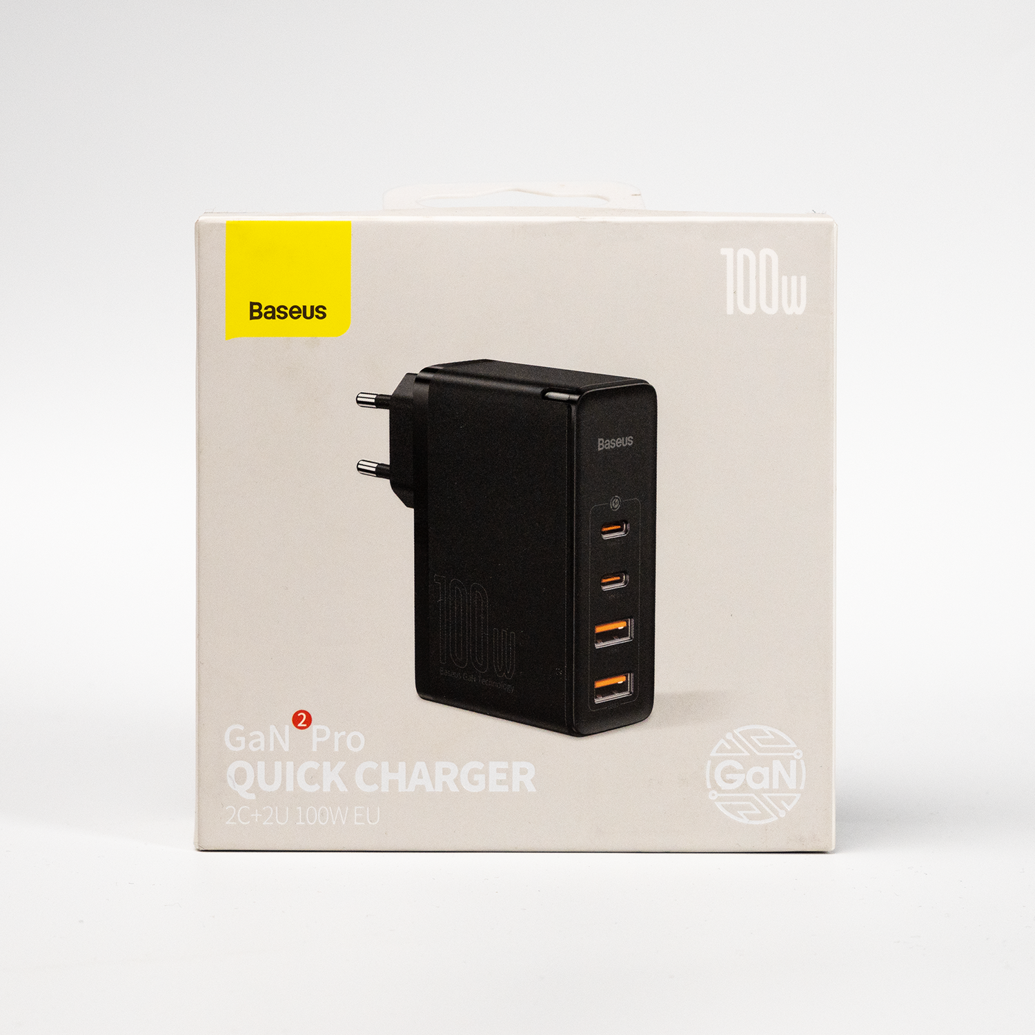 Сетевое зарядное устройство OS-Baseus GaN2 Pro Quick Charger 2U+2C 100W EU (CCGAN2P-L01) Черное