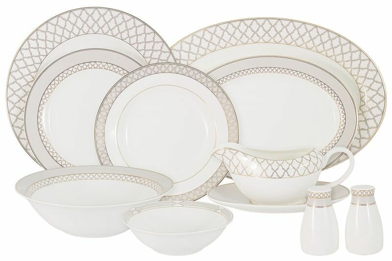 фото Обеденный сервиз Виндзор, 6 персон, 27 предметов, Anna Lafarg Emily, AL-1001/27-E11