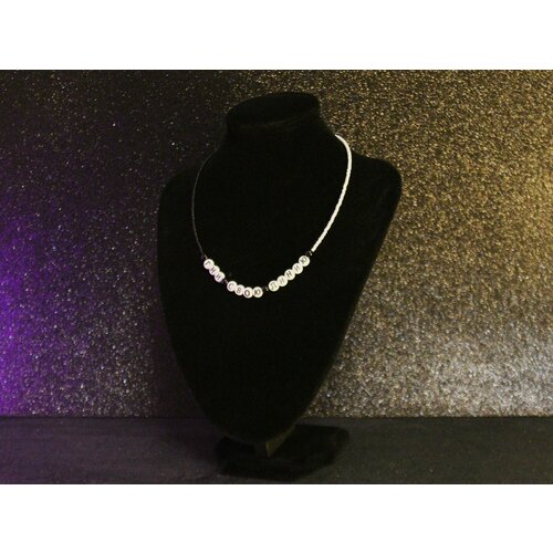 Чокер, длина 42 см, белый, черный