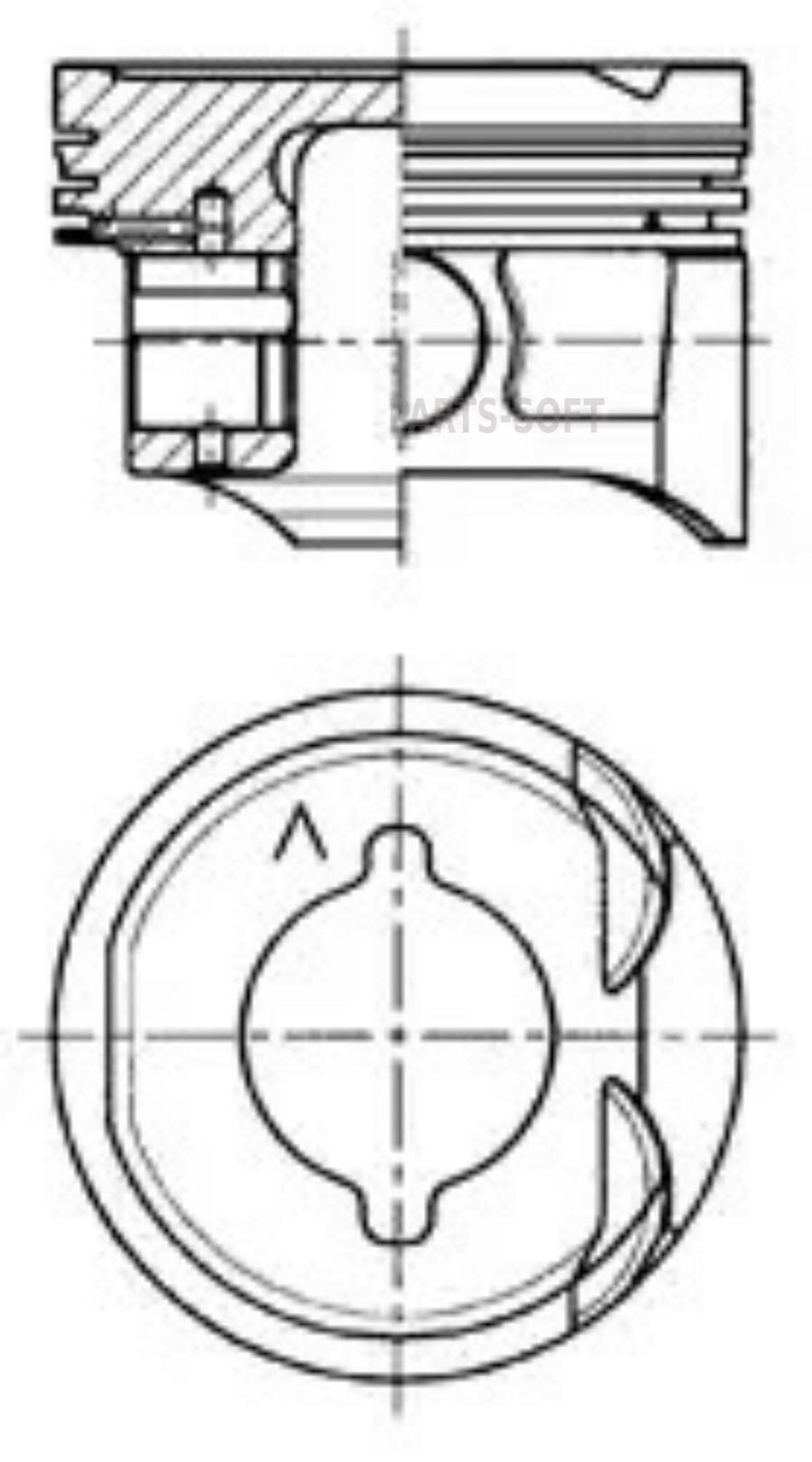 KOLBENSCHMIDT 41284600 Поршень dm.79.50x1.5x1.5x2.5 STD Цена за 1 шт