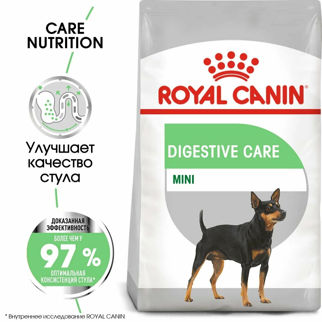 Сухой корм Royal Canin Mini Digestive Care (Мини Дайджестив Кэа) для собак мелких размеров с чувствительным пищеварением от 10 меc. до 12 лет, 1 кг