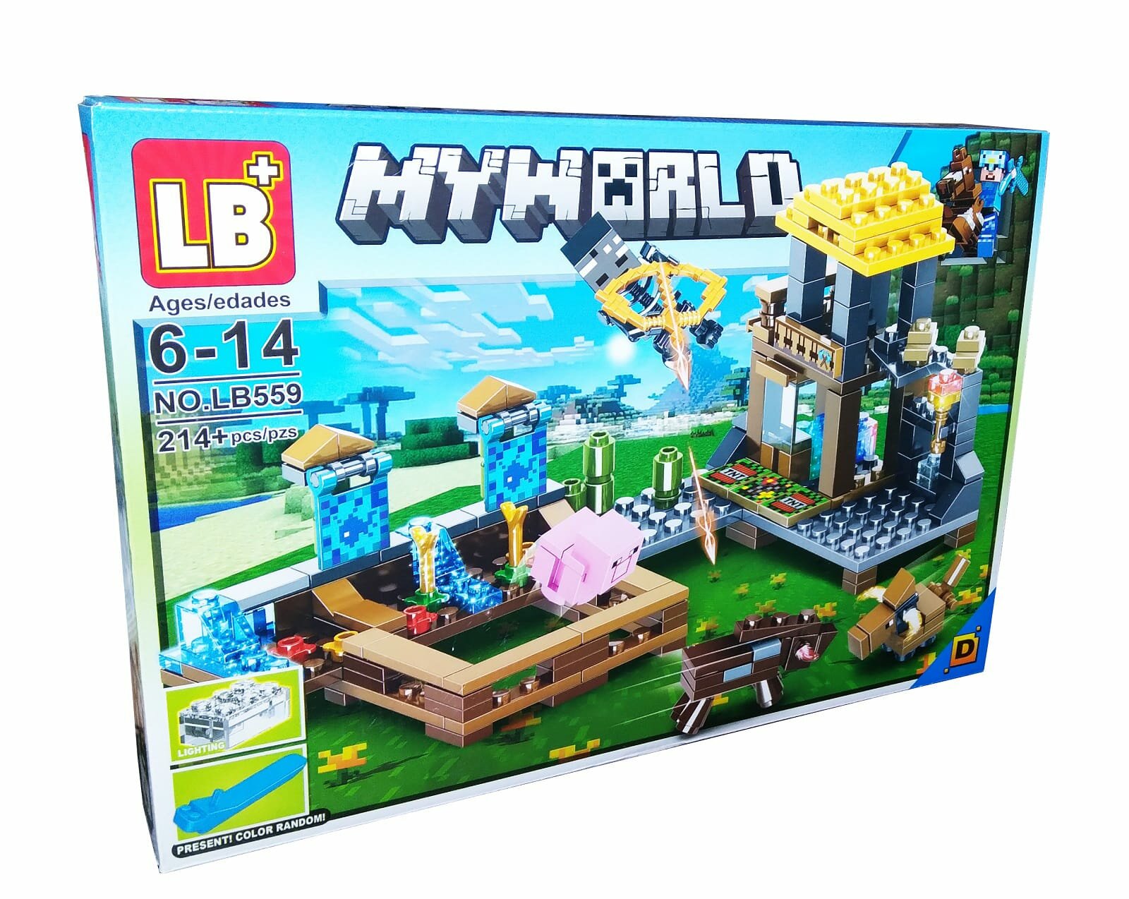 фото Конструктор My World, Майнкрафт, Minecraft LB 559 ,214 деталей Ферма с LED деталями, набор D