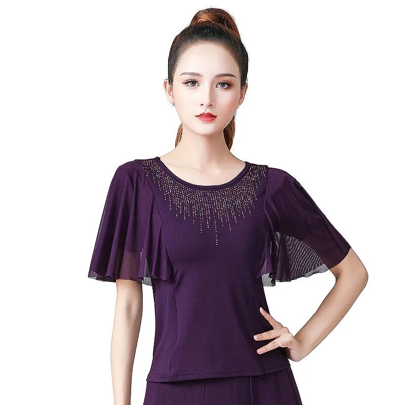 Блуза WUYANGTONGDA размер 3XL фиолетовый