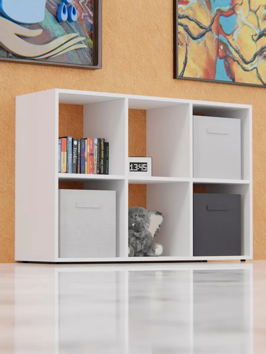 фото Стеллаж деревянный, напольный, для игрушек, книг