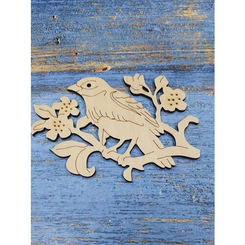 Деревянные заготовки Декупаж Птичка 1 шт