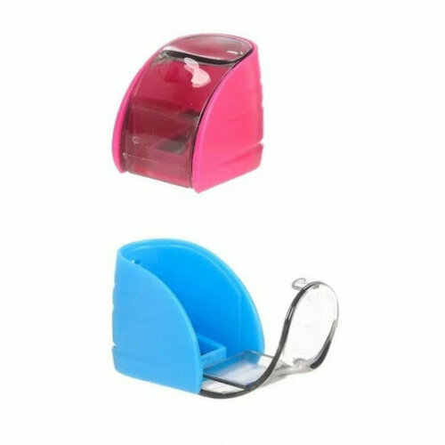 Точилка одинарная с контейнером с откидной крышкой пластиковая 4 цвета фигурная размер 335 с 1356 285₽