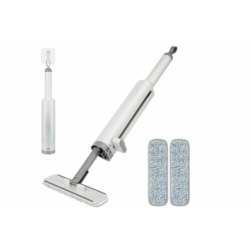 Мини швабра портативная с отжимом 3 в 1 белая