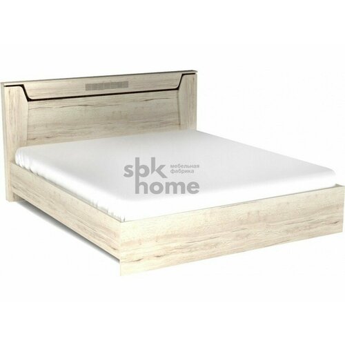 Кровать Люкс 1800, Мале (1860*2125*1000) Дуб галифакс белый, 11228