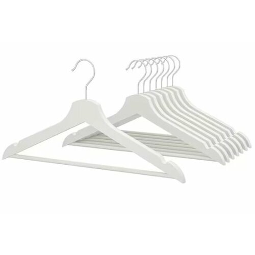 Вешалка деревянная Ikea Bumerang Икеа Бумеранг белый 8 шт 2290₽