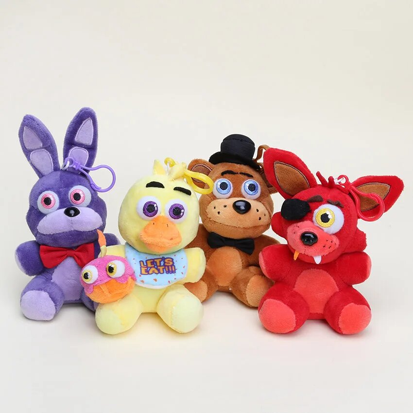 Набор мягких игрушек FNAF Foxy Bear Bonnie 6 шт, 6pcs, Унисекс — фото 1