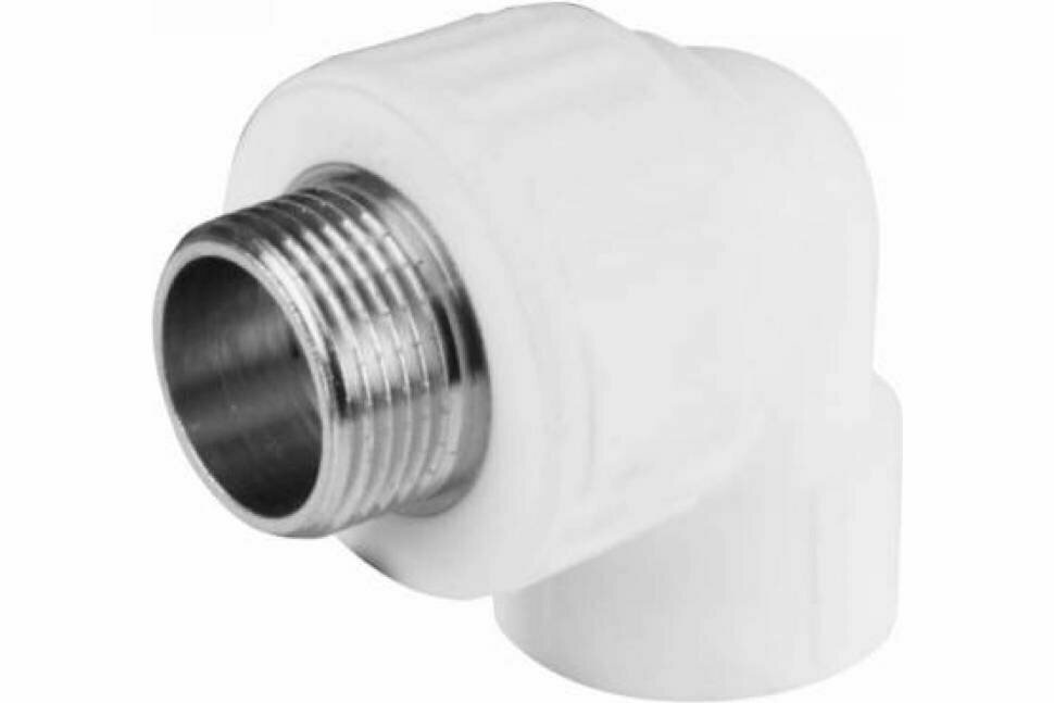 Комбинированный угольник VALFEX PP-R белый 32х3/4 дюйма НР 10126132 127-0596