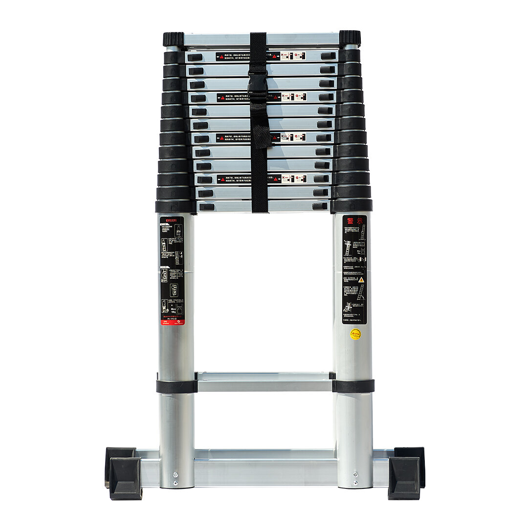 фото Стремянка телескопическая WENTA 540SS 5,4 м высота, алюминиевая, 14 ступеней