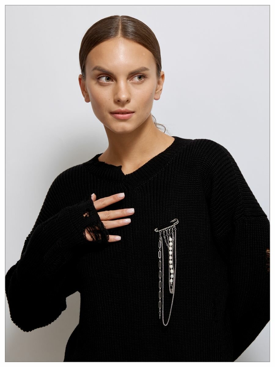 Брошь ДУША_BRAND, жемчужный — фото 1