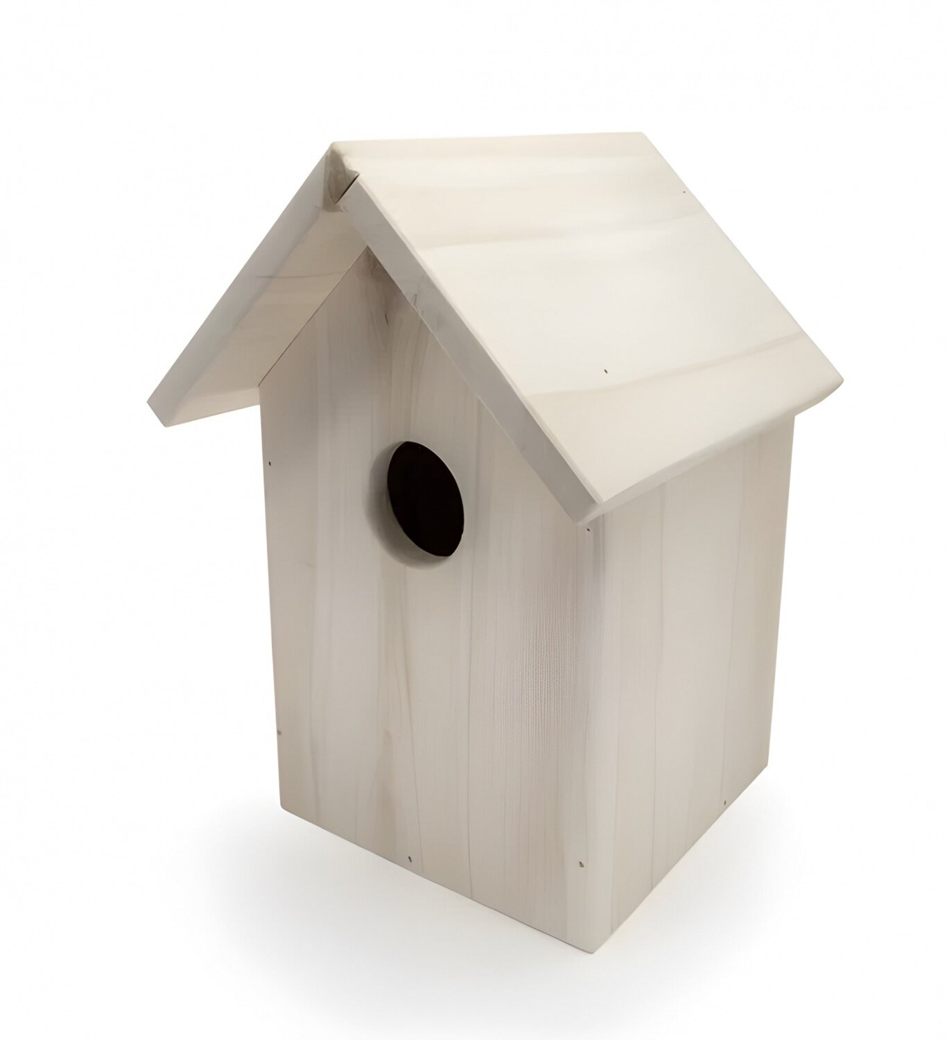 Скворечник WoodFun Весенний из натурального дерева с круглым входом 20x23x36 см для сада