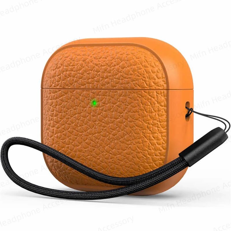 Чехол силиконовый для AirPods 4 Fancan, Orange, For 2024 AirPods 4