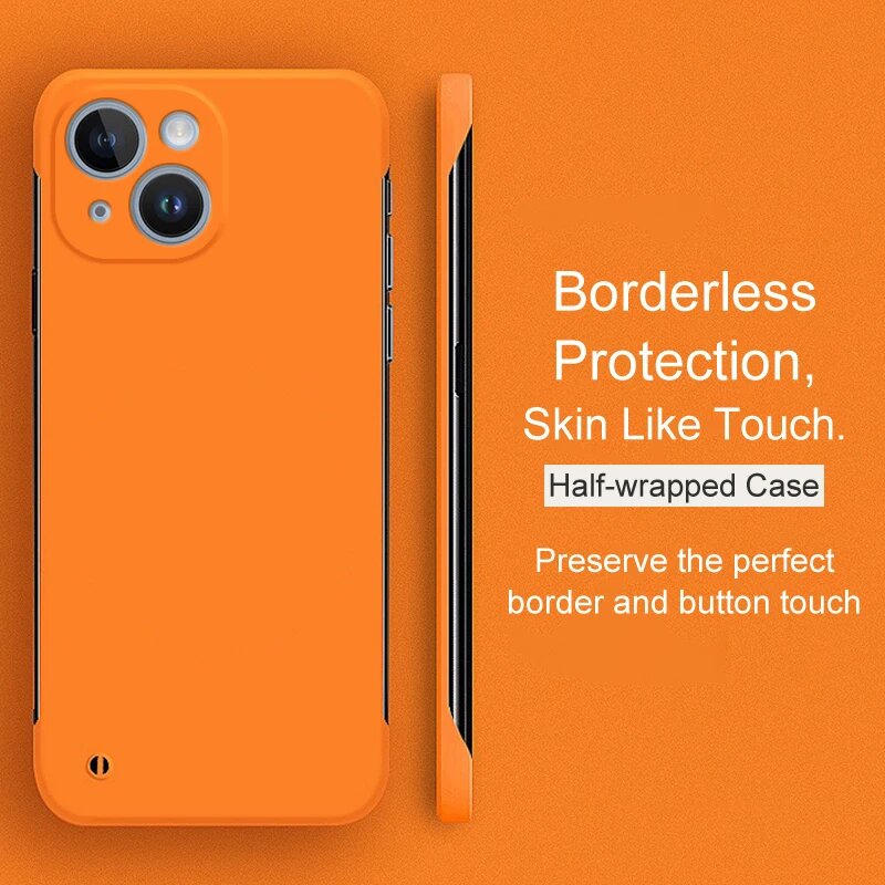 Ультратонкий матовый безрамочный чехол для iPhone 15 14 Plus 13 12 Mini 11 Pro Xs Max X Xr Se 2020 2022, Жесткий Чехол из поликарбоната карамельных цветов, Pink, for iPhone 15 — фото 1