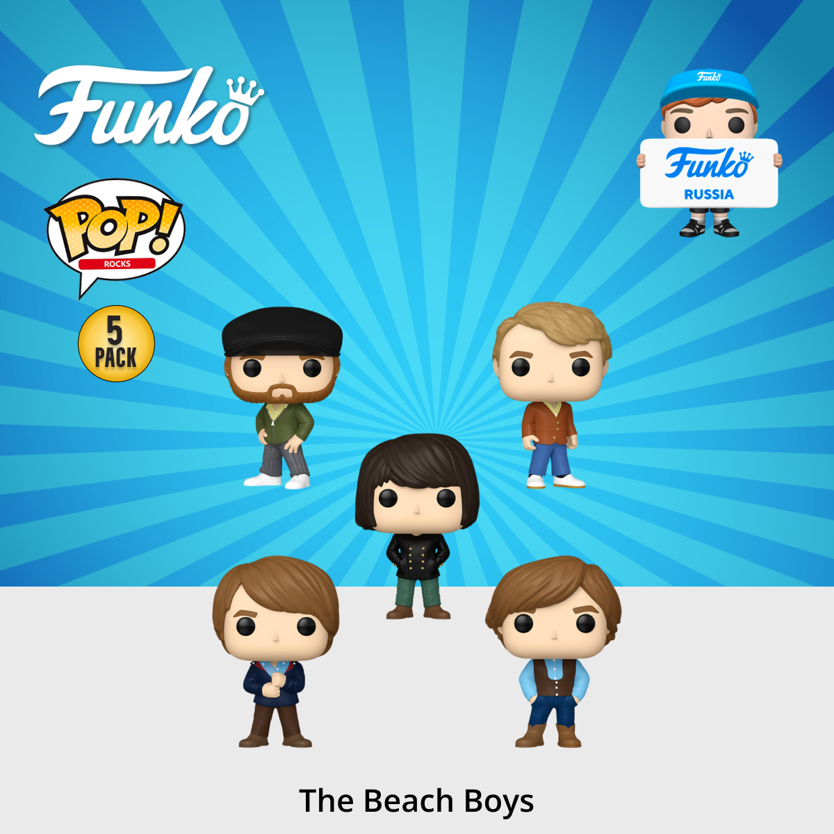 Фигурка Funko POP! Rocks The Beach Boys Pet Sounds 5PK 84023