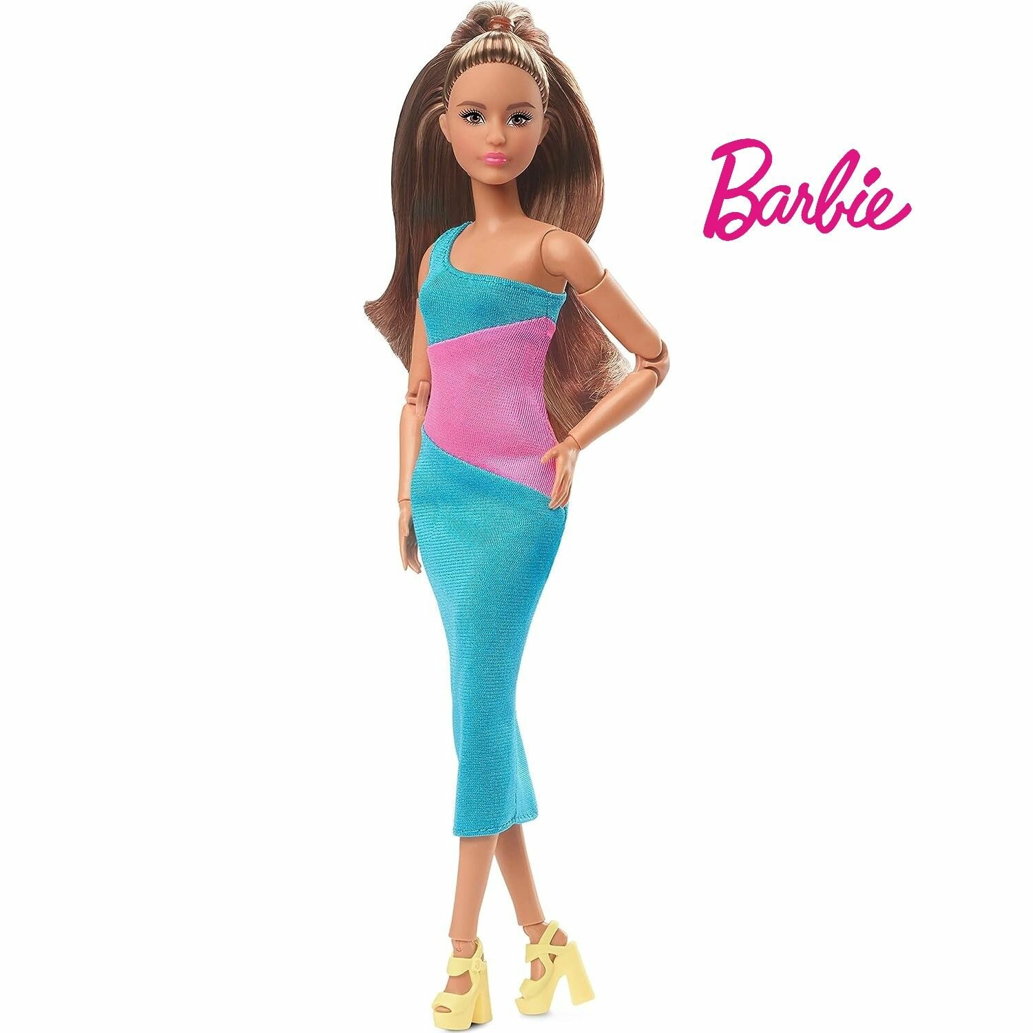 Кукла Barbie, фирменный стиль Looks Модель №15, с каштановыми волосами HJW82