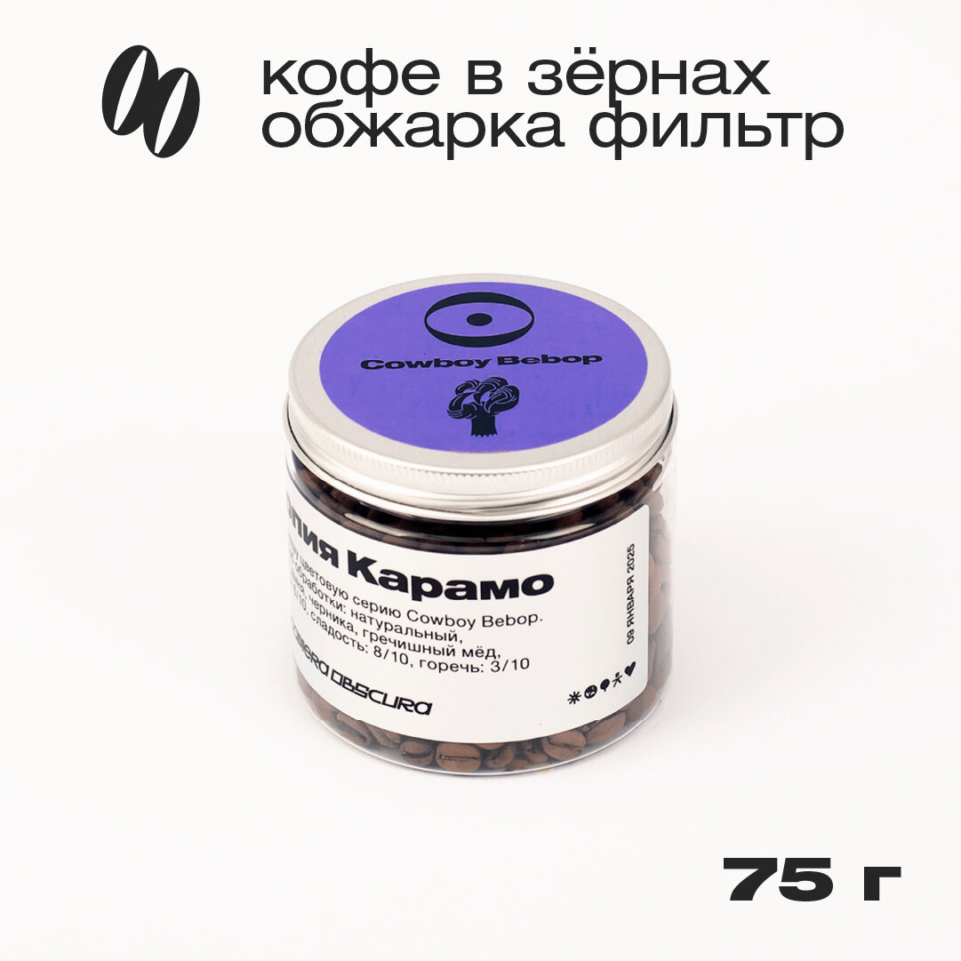 Эфиопия Карамо, кофе в зернах, Camera Obscura, 75гр