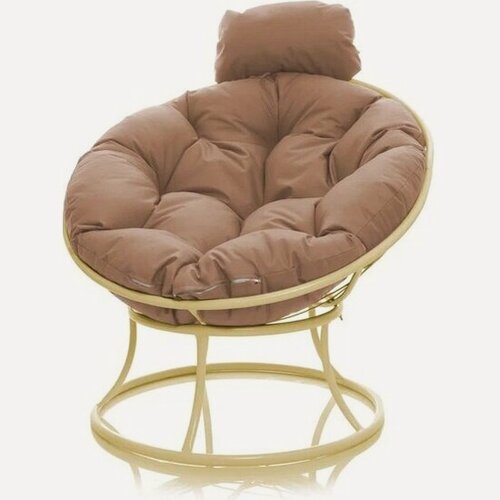 Изображение товара Кресло папасан мини M-group без ротанга бежевое, бежевая подушка