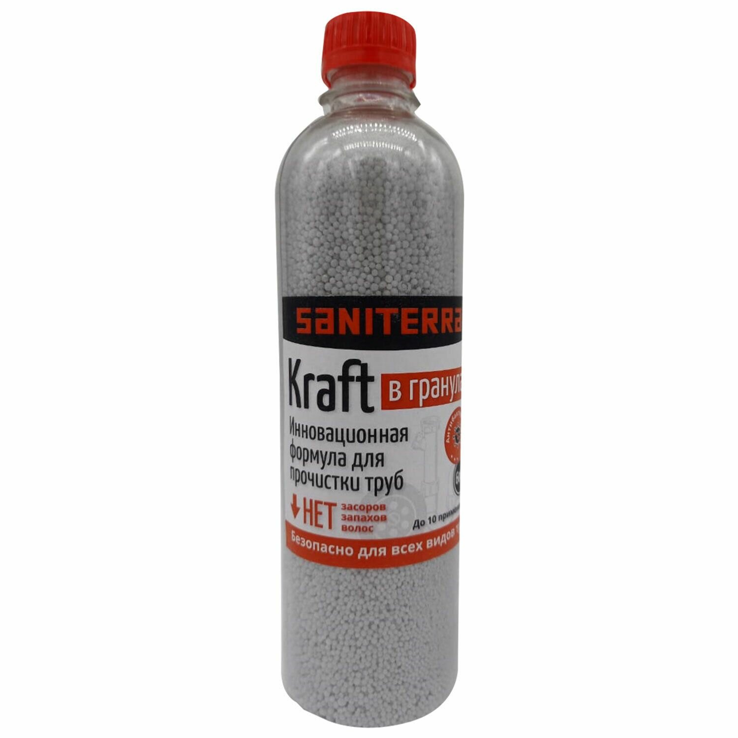 Средство для прочистки канализационных труб в гранулах 600 г, крафт