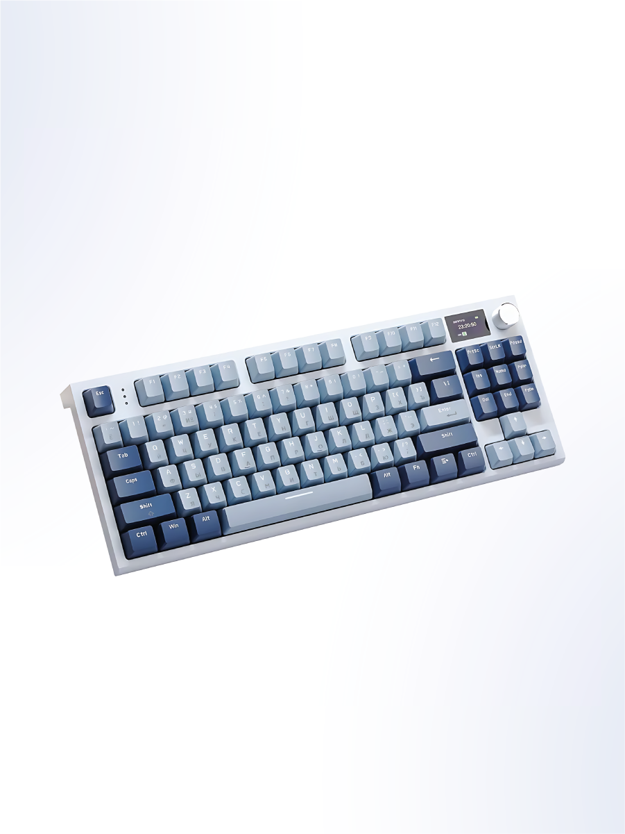 Механическая игровая клавиатура Attack Shark K86 Lavander Blue RGB (RUS), беспроводная, 87 кнопок, HotSwap, Gasket — фото 1