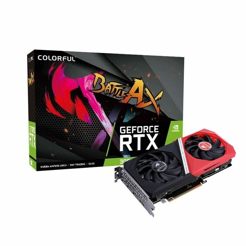 Видеокарта Colorful GeForce RTX 3050 NB DUO 6 ГБ, DLSS, PCIe 4.0 GDDR6, 96 бит, DisplayPort, DVI-D, HDMI, GPU 1042 МГц