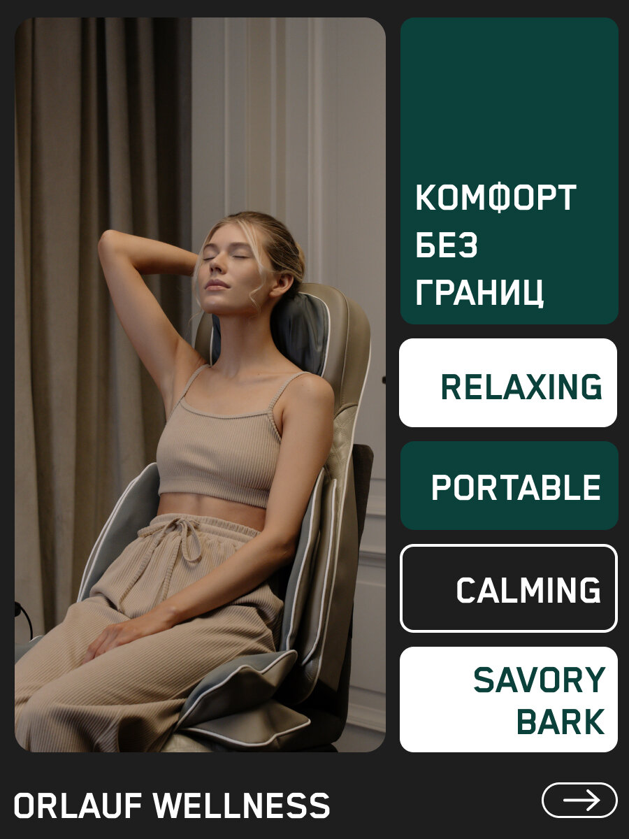 Массажная накидка Orlauf Renewed Body / Роликовая / Для дома — фото 1
