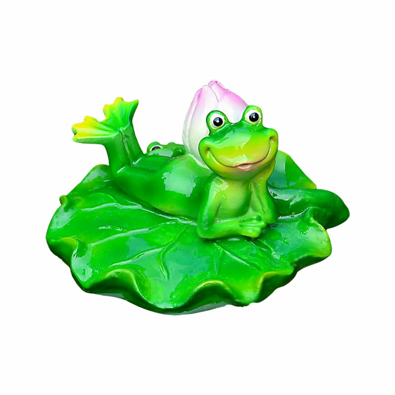Плавающая лягушка с листьями лотоса для украшения пруда бассейна и сада легкий и безопасный декор для воды