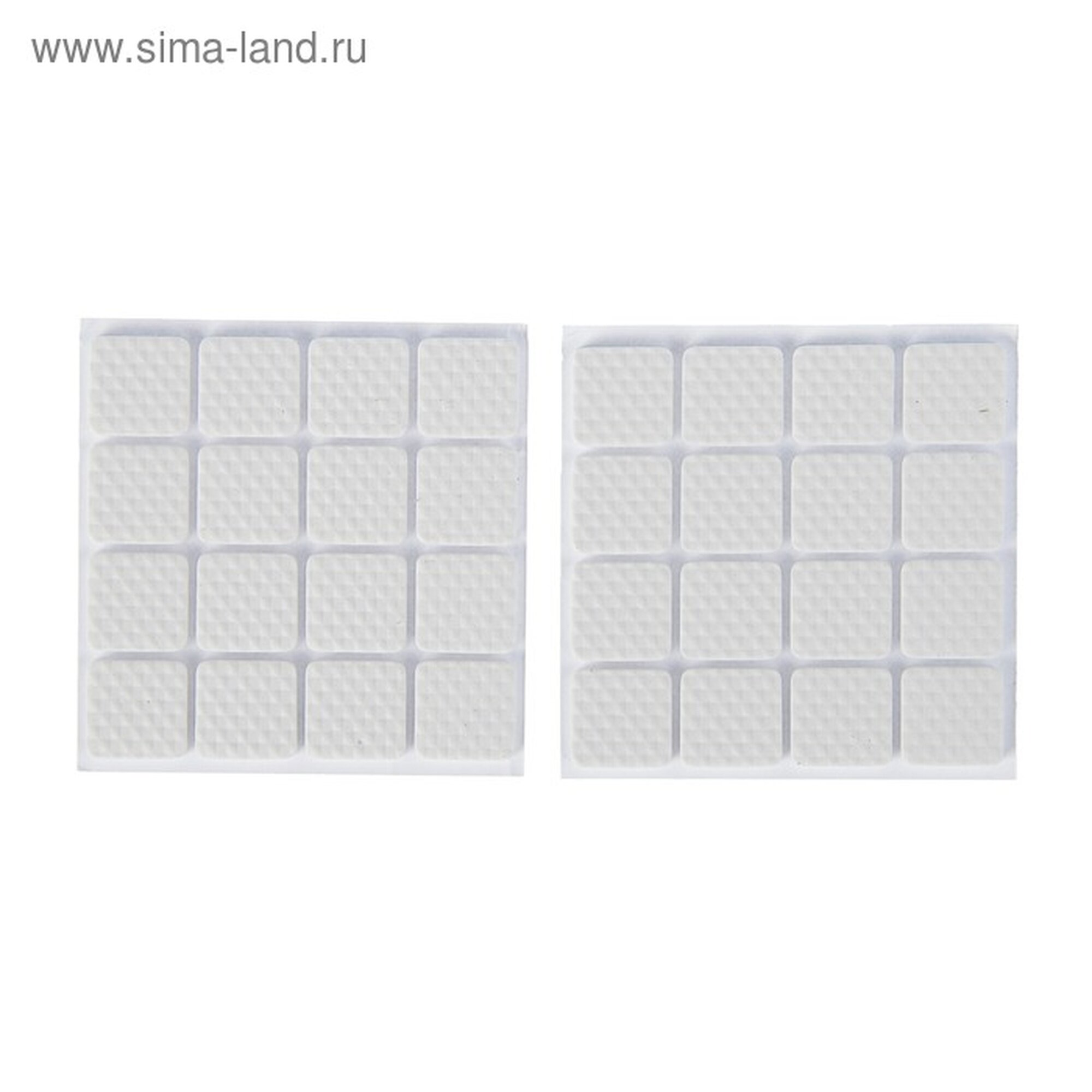 Накладка мебельная квадратная тундра размер 18 х 18 мм 32 шт полимерная цвет белый