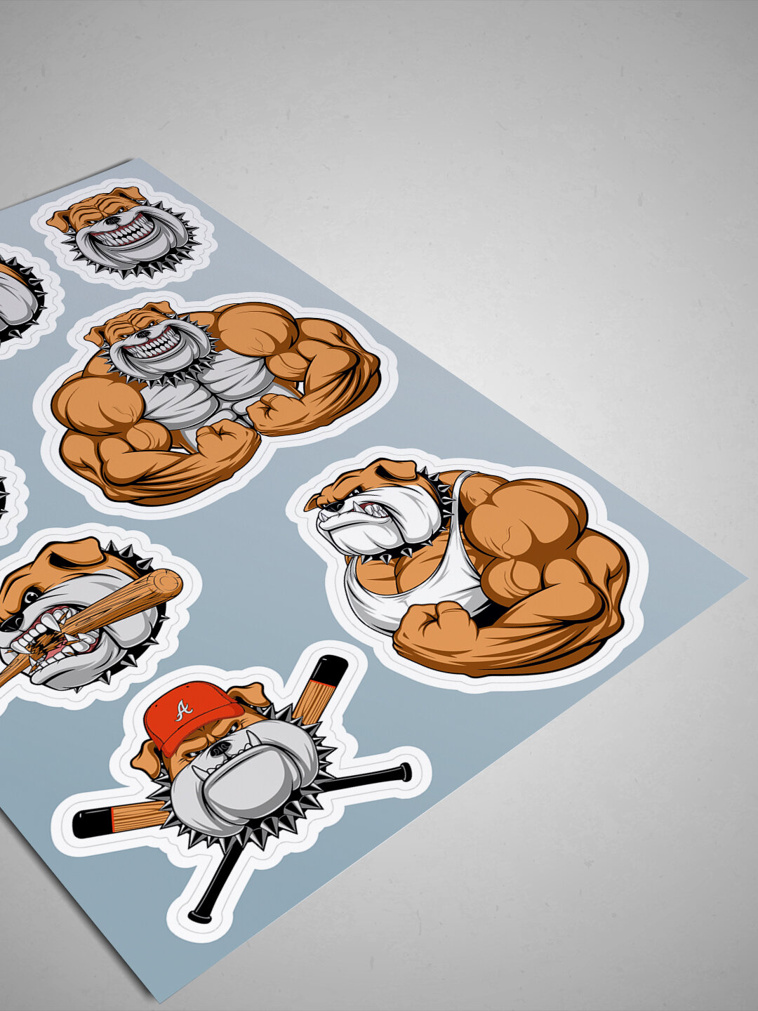 Наклейки Злой бульдог - Стикеры на телефон и авто — фото 1