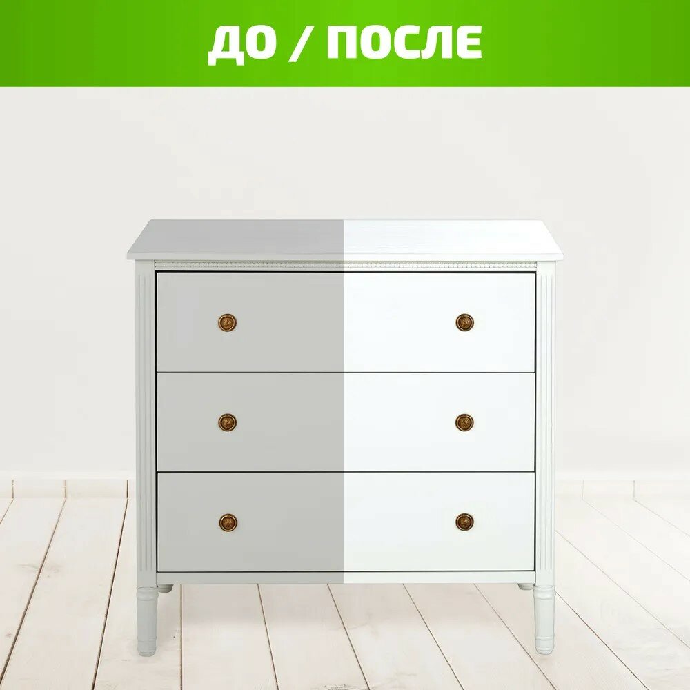 Краска акриловая полуматовая моющаяся для мебели и дерева, обоев 0,9л Радуга Mobel — фото 1