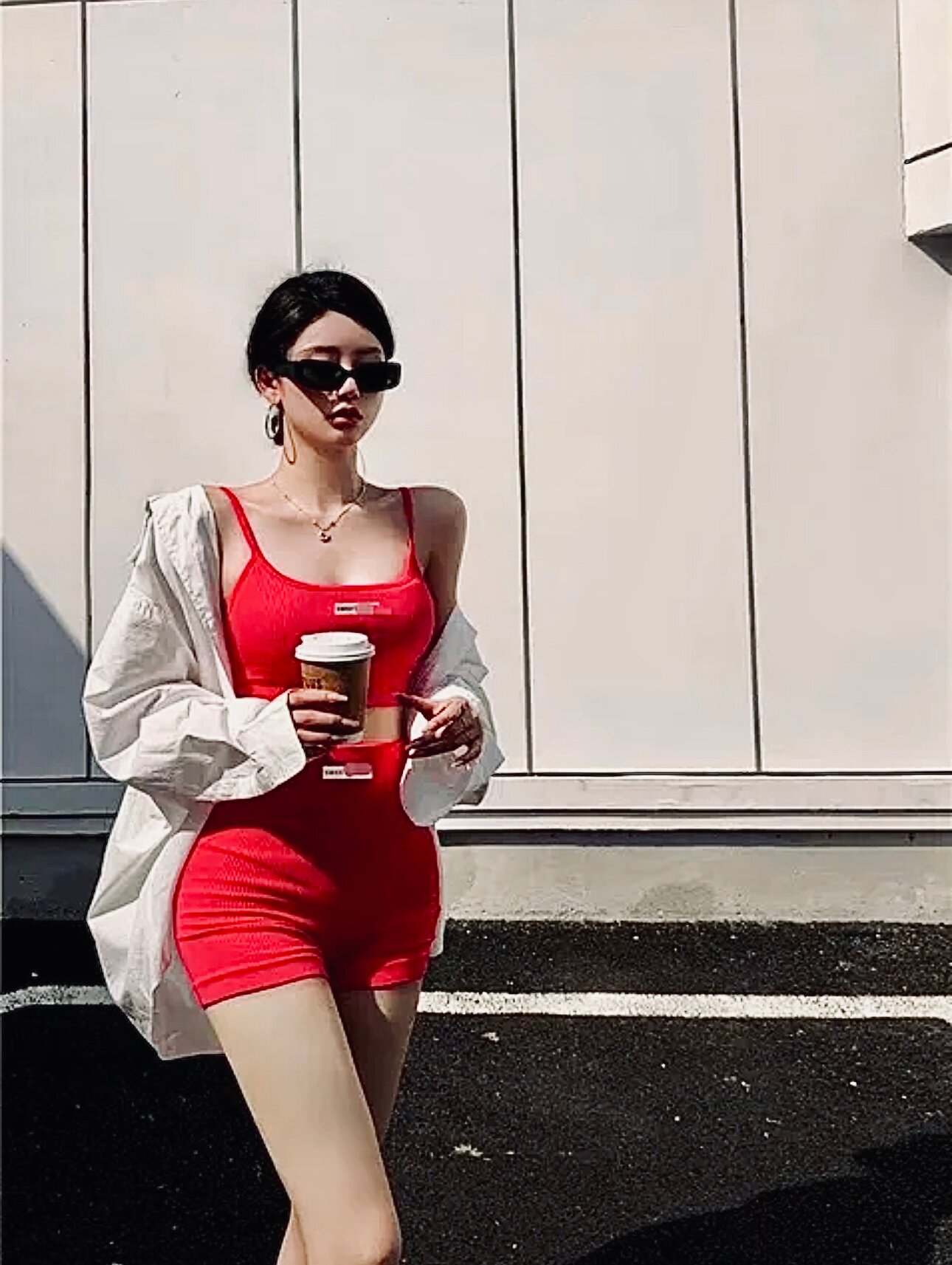 Костюм спортивный  спортивный костюм бесшовный для фитнеса размер 40-44 красный