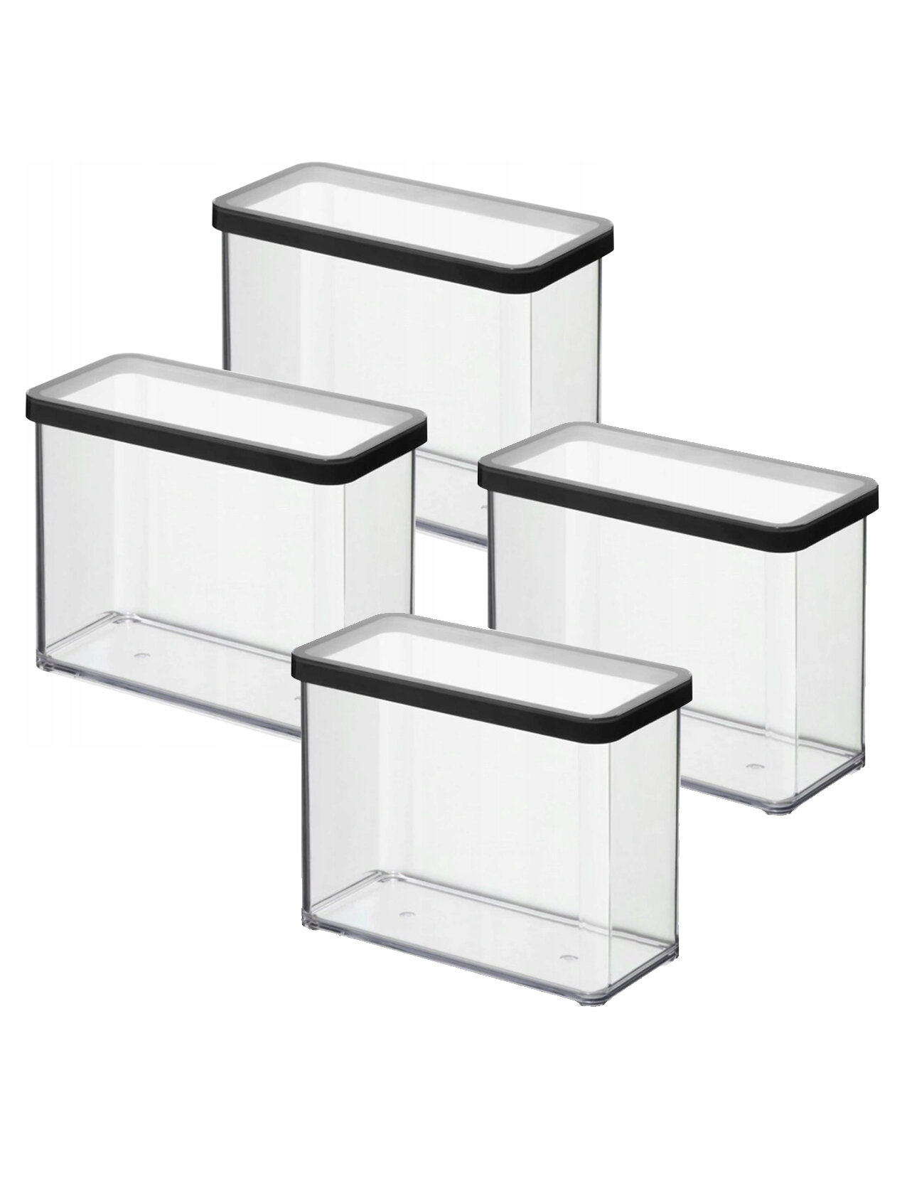 Набор контейнеров для хранения сыпучих продуктов на кухне круп муки сахара Rotho LOFT 21 литра 4 шт.