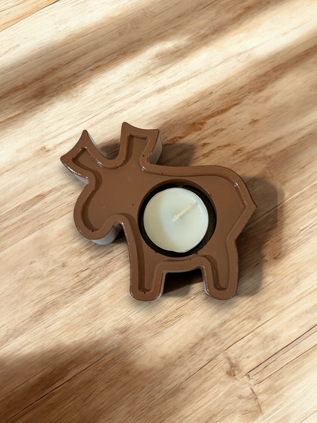 Декоративный подсвечник для чайной свечи"Рождество", ручная работа с гипсовой формой