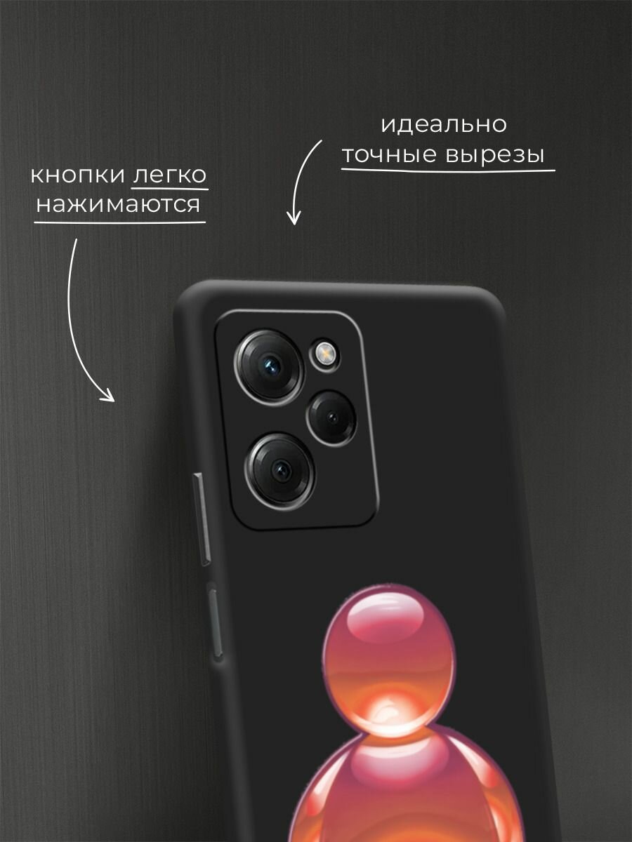 Чехол на Xiaomi Poco X5 Pro 5G / Поко X5 pro 5G с принтом Оранжевая иконка человека — фото 1