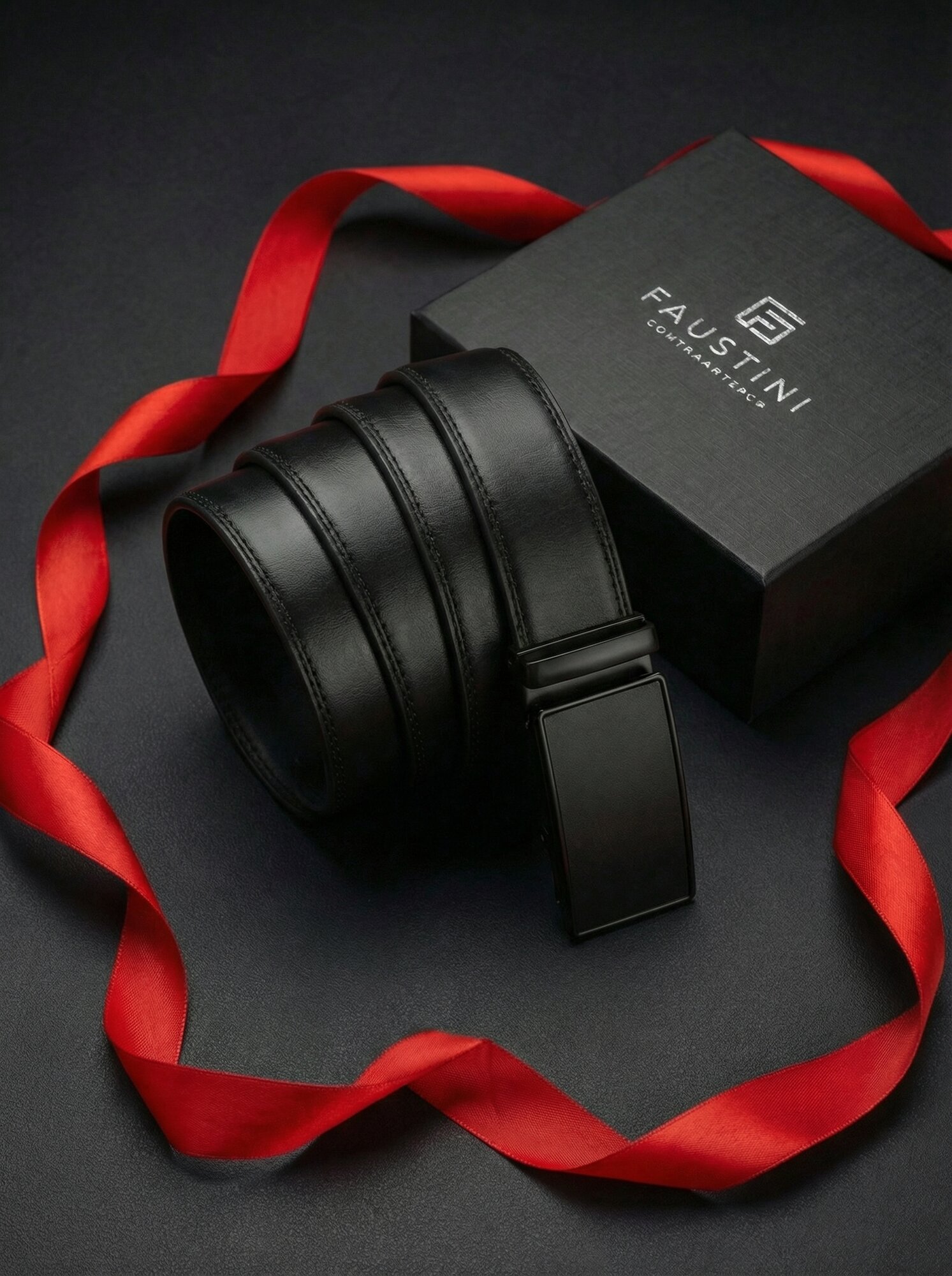 Ремень FAUSTINI для мужчин и женщин, размер 120, черный — фото 1