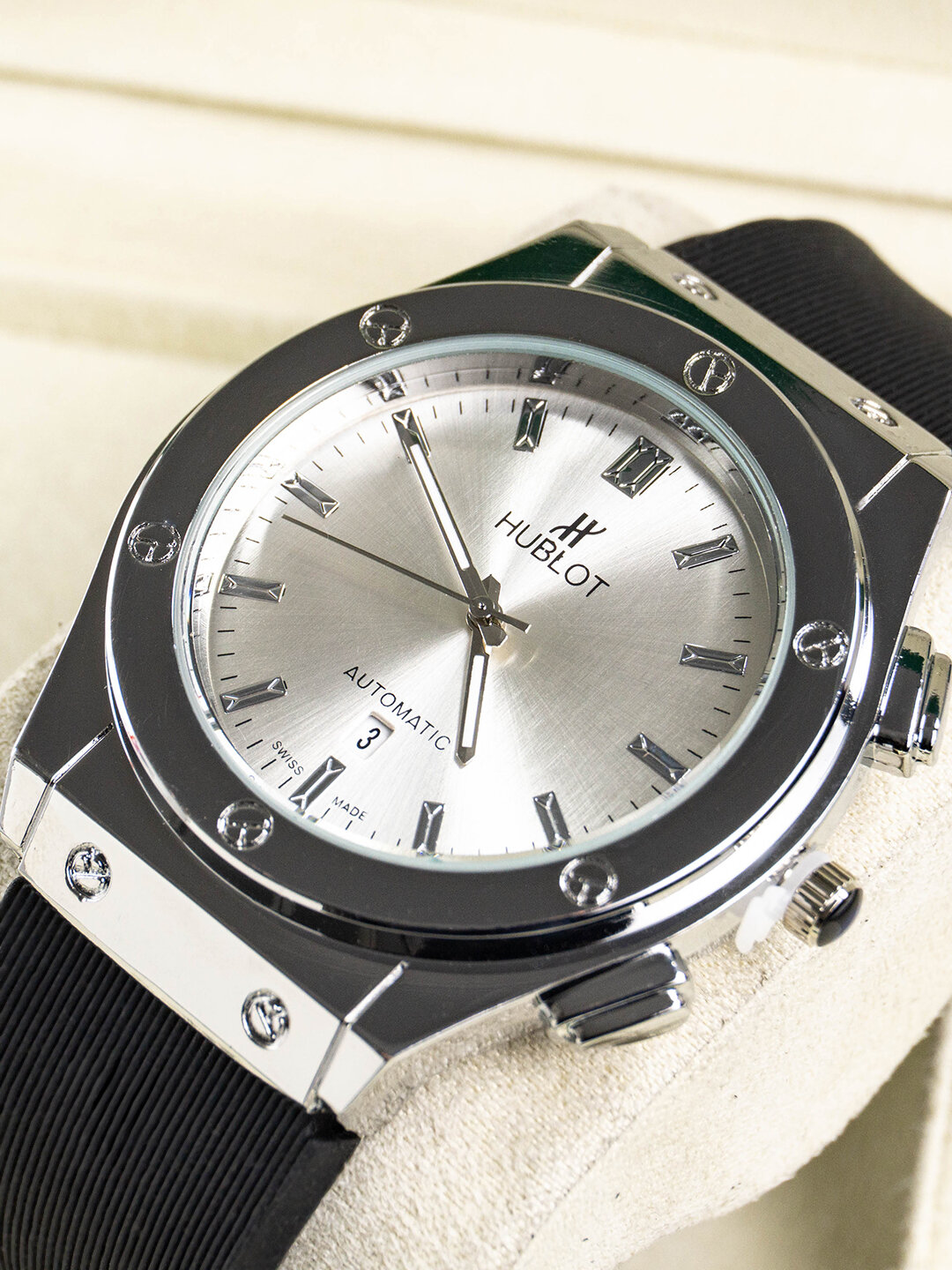 Наручные часы Jacob & Co Классика, 331510 черный/серебристый/перламутровый — фото 1