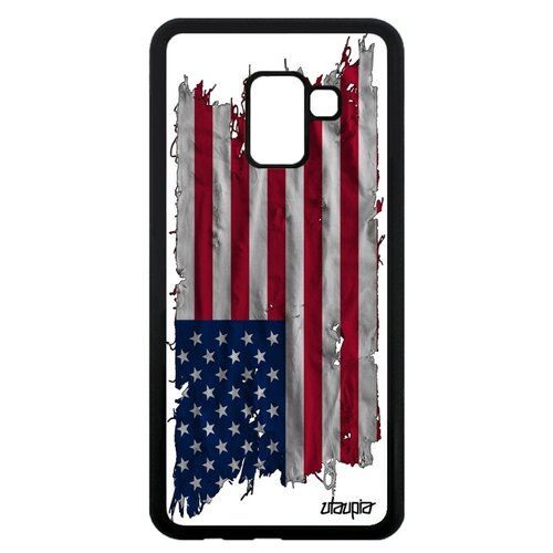 фото Чехол для мобильного samsung galaxy a8 2018, "флаг соединенных штатов на ткани" патриот utaupia