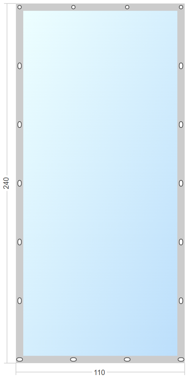 Мягкое окно Софтокна 110х240 см съемное, Французский замок, Прозрачная пленка 0,7мм, Серая окантовка, Комплект для установки - фотография № 3