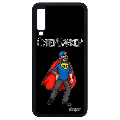 фото Чехол для смартфона galaxy a7 2018, "супербайкер" мотард комикс utaupia